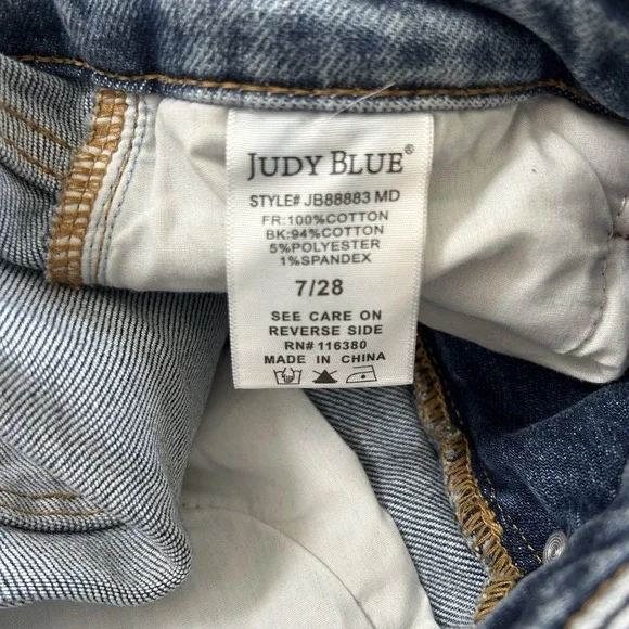 Judy Blue Something New CrossOver Hi-Rise Dad Jeans~Women's 7/28 - Picture 11 of 15